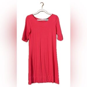 Coral Pink Short Sleeve Dress